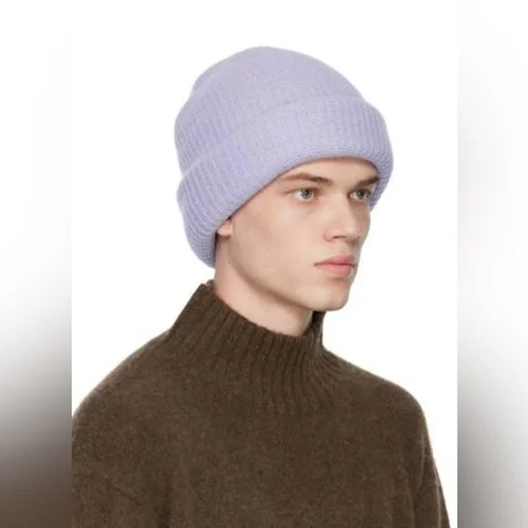 Elder Statesman St Kisser Cap Beanie Hat Baby Pink Ultra Thick Cashmere - Picture 8 of 8